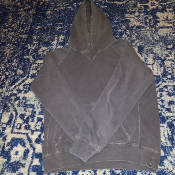 AEO American Eagle Charcoal Distressed Hoodie| Small - Picture 1 of 4